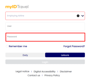 myIDTravel User ID