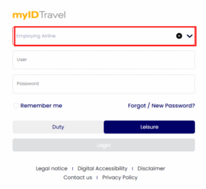 myIDTravel Login